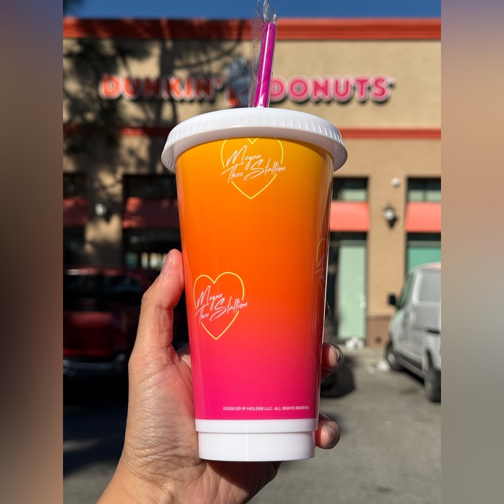 Brand New Rare Reusable Dunkin’ Megan thee stallion Hot Girls Run On Dunkin Cup